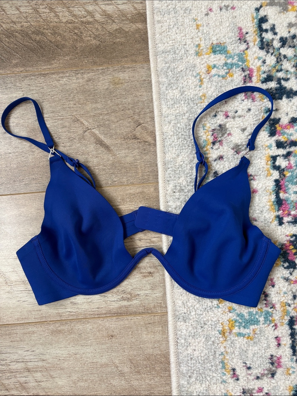 Free People Bold Royal Blue Plunge Bra